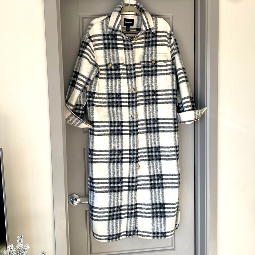 Plaid Long Shirt Jacket